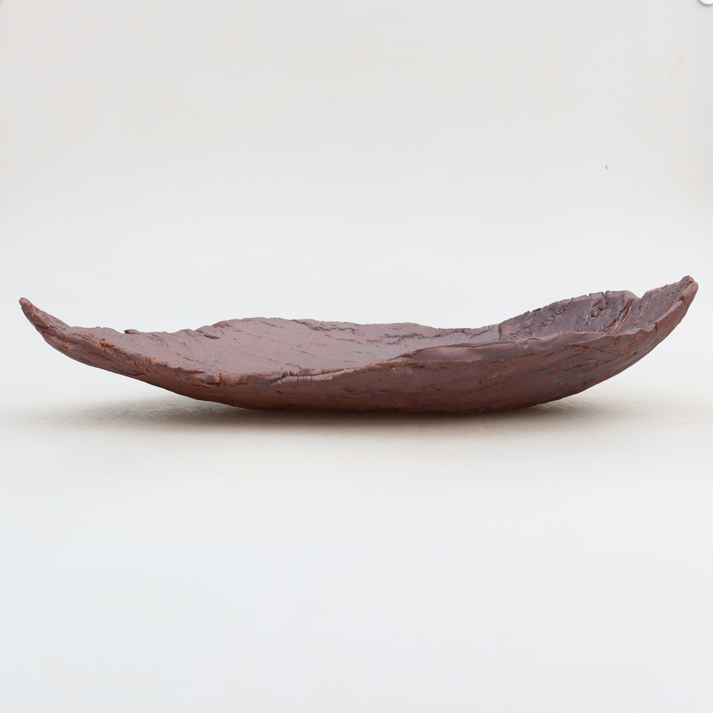 Ceramic Shell  30.5 x 19 x 6 cm, brown