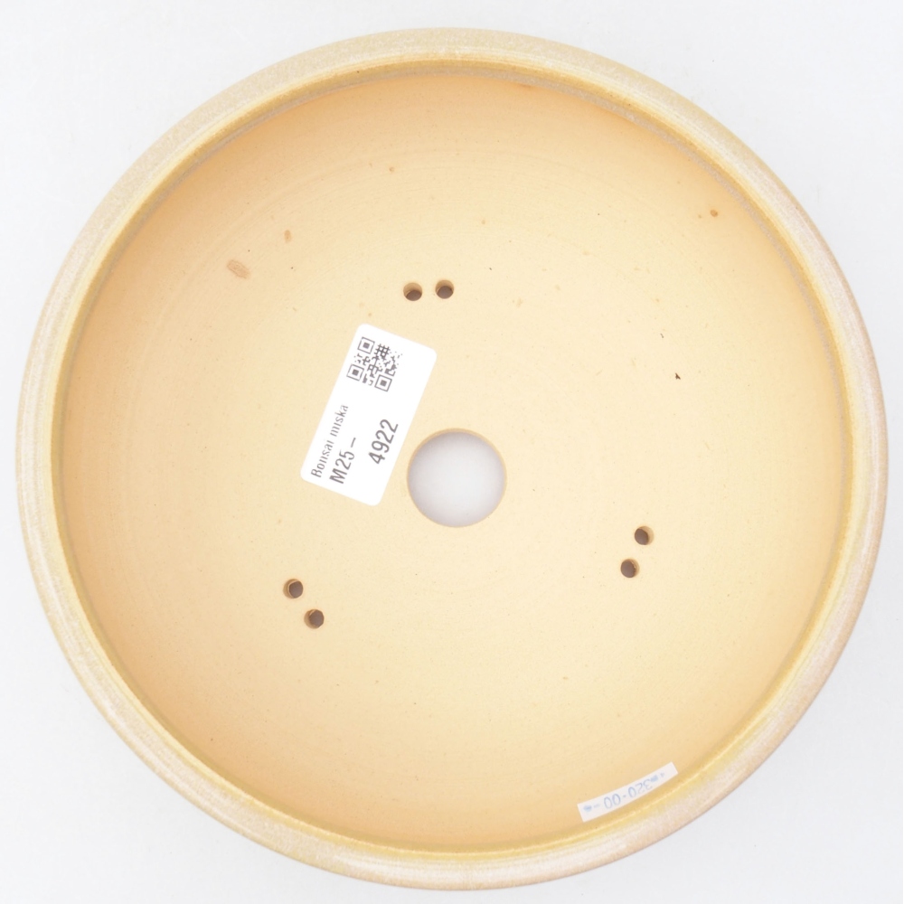 Ceramic bonsai bowl 18 x 18 x 5,5 cm, color beige