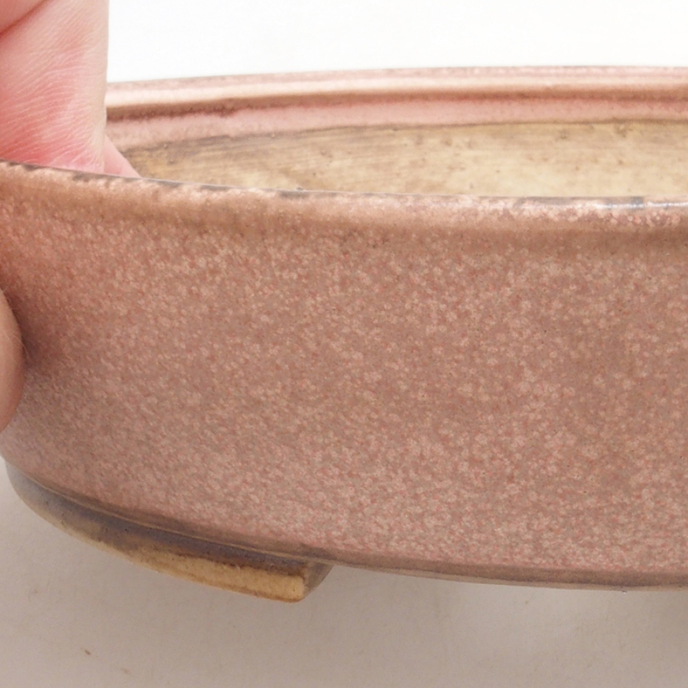 Ceramic bonsai bowl 18 x 16 x 4 cm, color pink