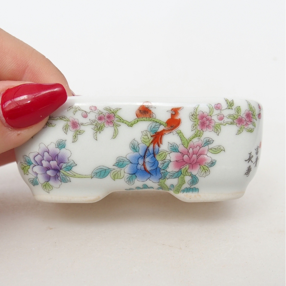 Mini bonsai bowl 8 x 6 x 3 cm, white
