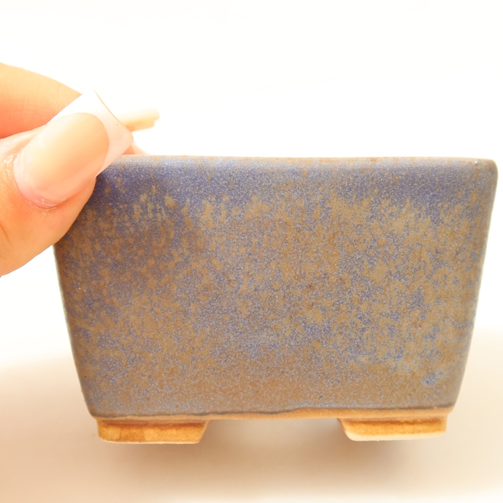 Ceramic bonsai bowl 8,5 x 8,5 x 5,5 cm, colour blue