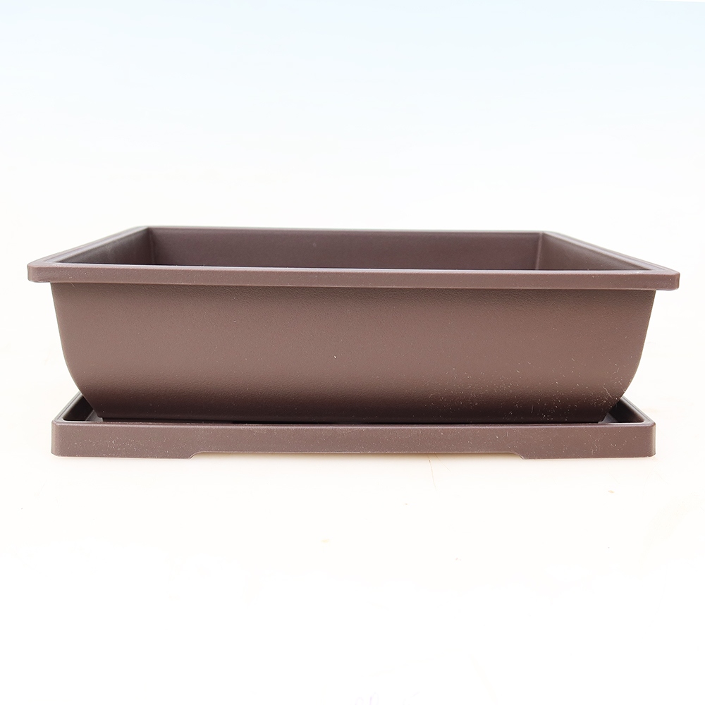 Bonsai Pot + Saucer, Plastic, MP-5 - 28 x 21 x 9 cm