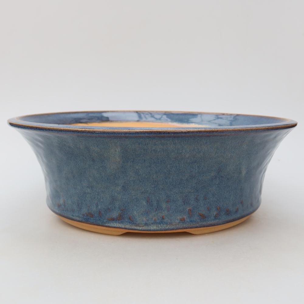 Ceramic bonsai bowl 26 x 26 x 8,5 cm, colour blue