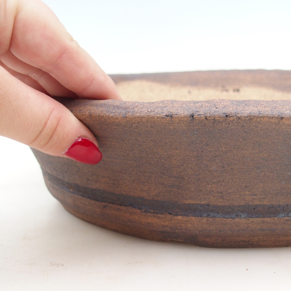 Bonsai bowl 32 x 32 x 7 cm , colour brown
