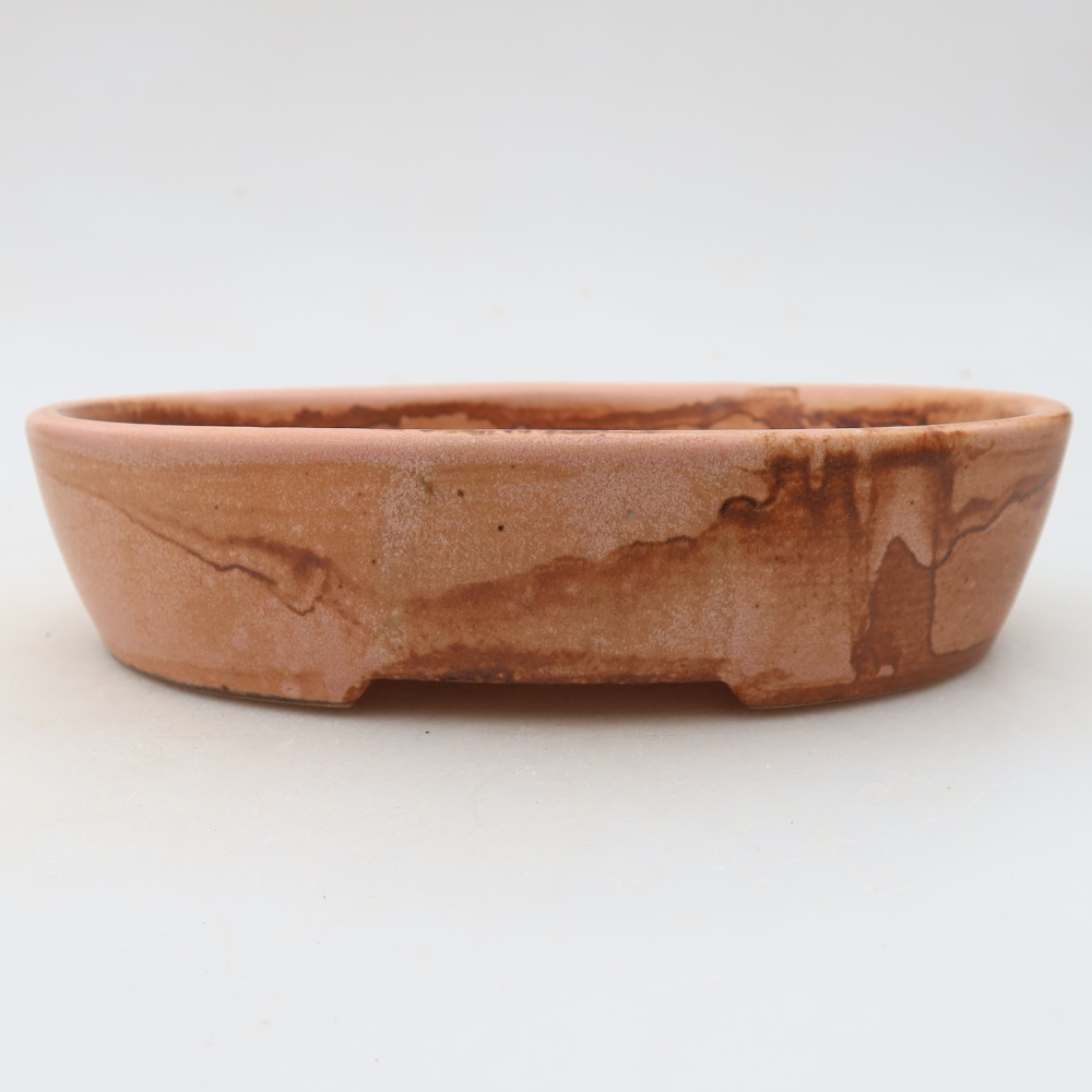 Ceramic bonsai bowl 17 x 14 x 4 cm, pink