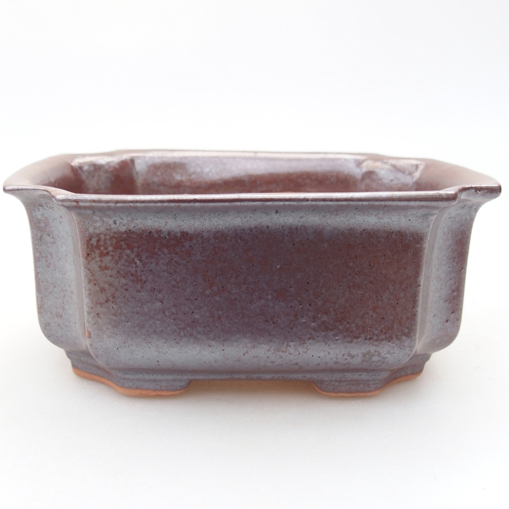 Ceramic bonsai bowl 12 x 9 x 5 cm, brown