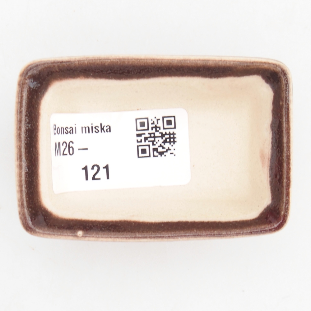 Mini bonsai bowl 6,5 x 4,5 x 2,5 cm, colour red