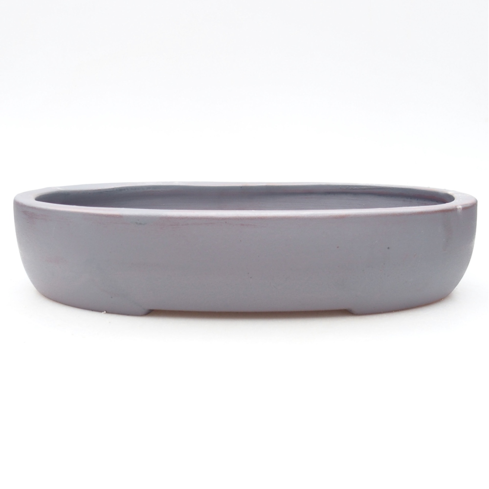 Ceramic bonsai bowl 26,5 x 21 x 5,5 cm, color metallic