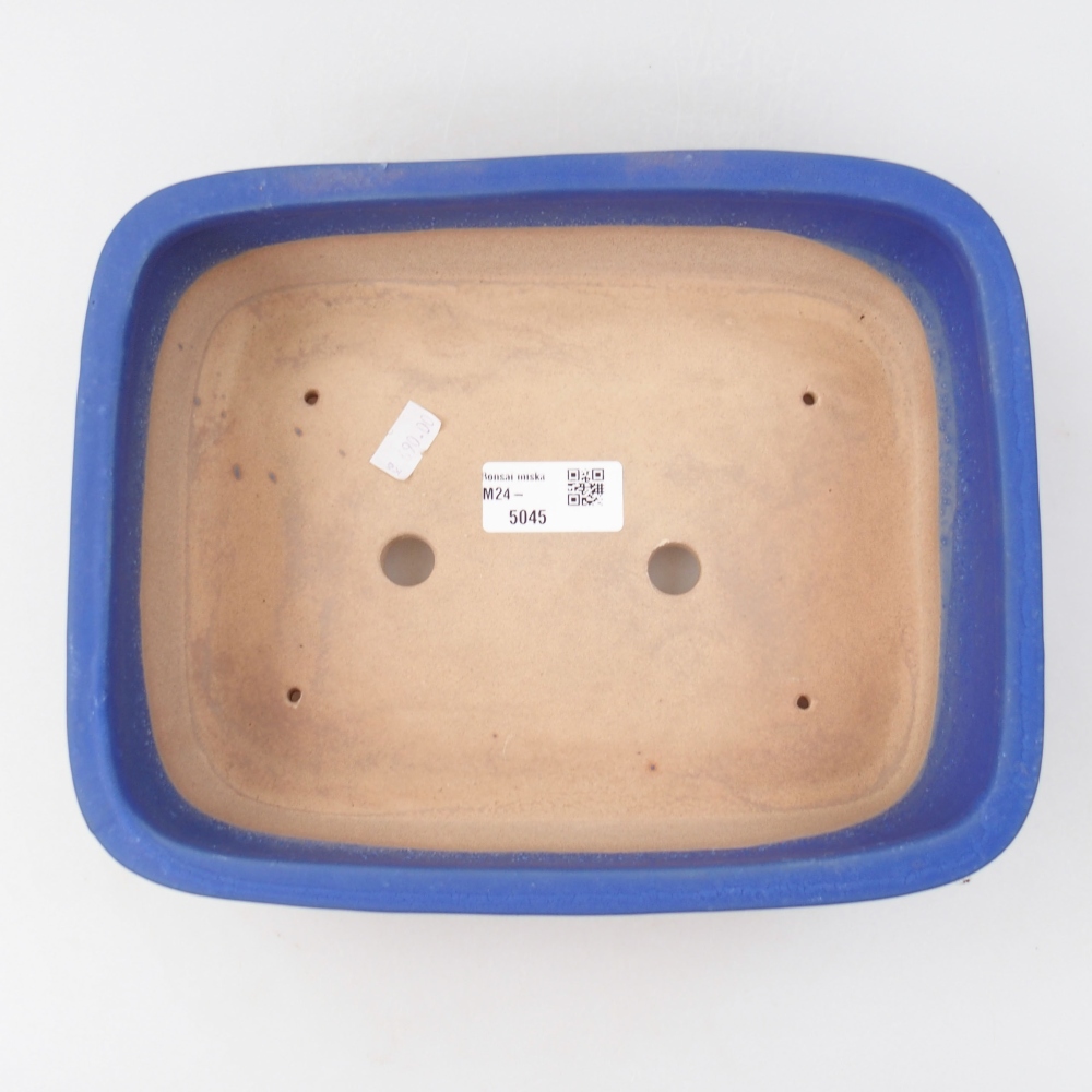 Ceramic bonsai bowl 24 x 19 x 7,5 cm, color blue