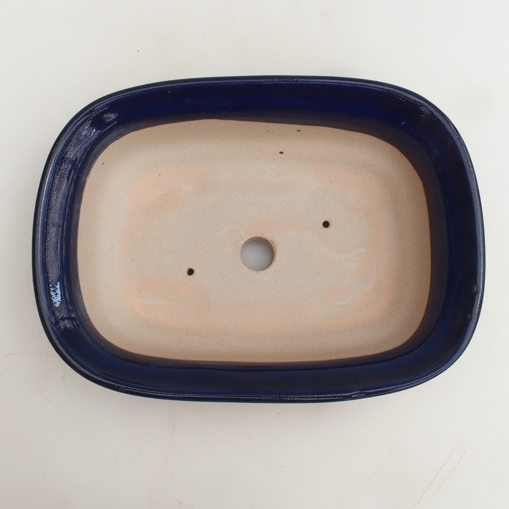 Bonsai bowl H25 - 23 x 17 x 5.5 cm. - blue