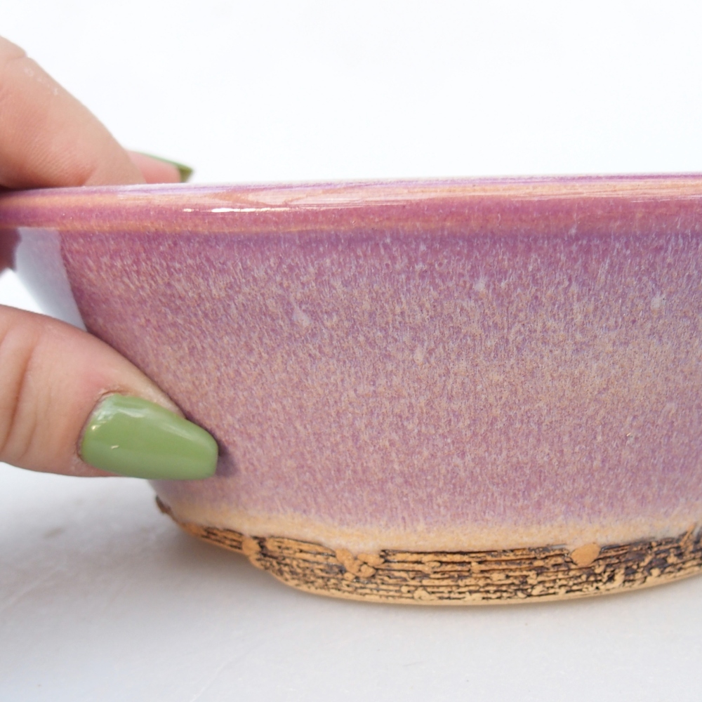 Ceramic bonsai bowl 16 x 16 x 5,5 cm, colour purple