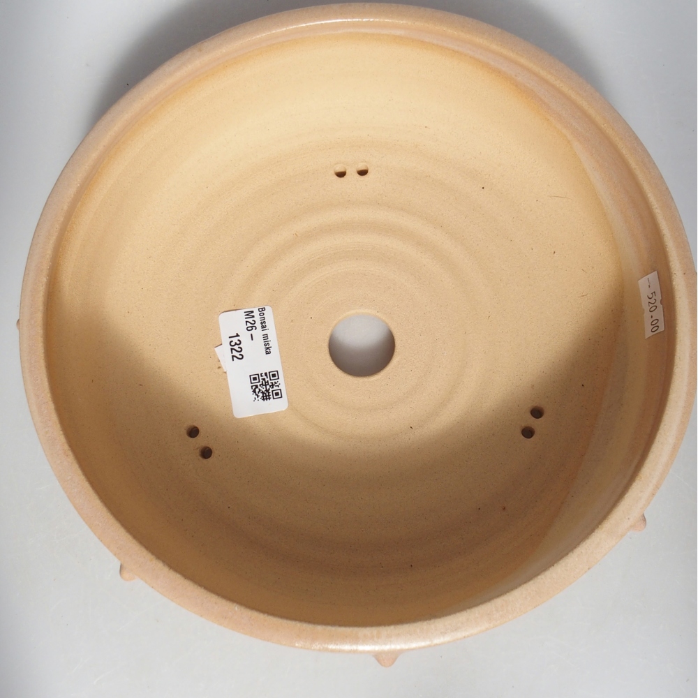 Ceramic bonsai bowl 22 x 22 x 6,5 cm, pink