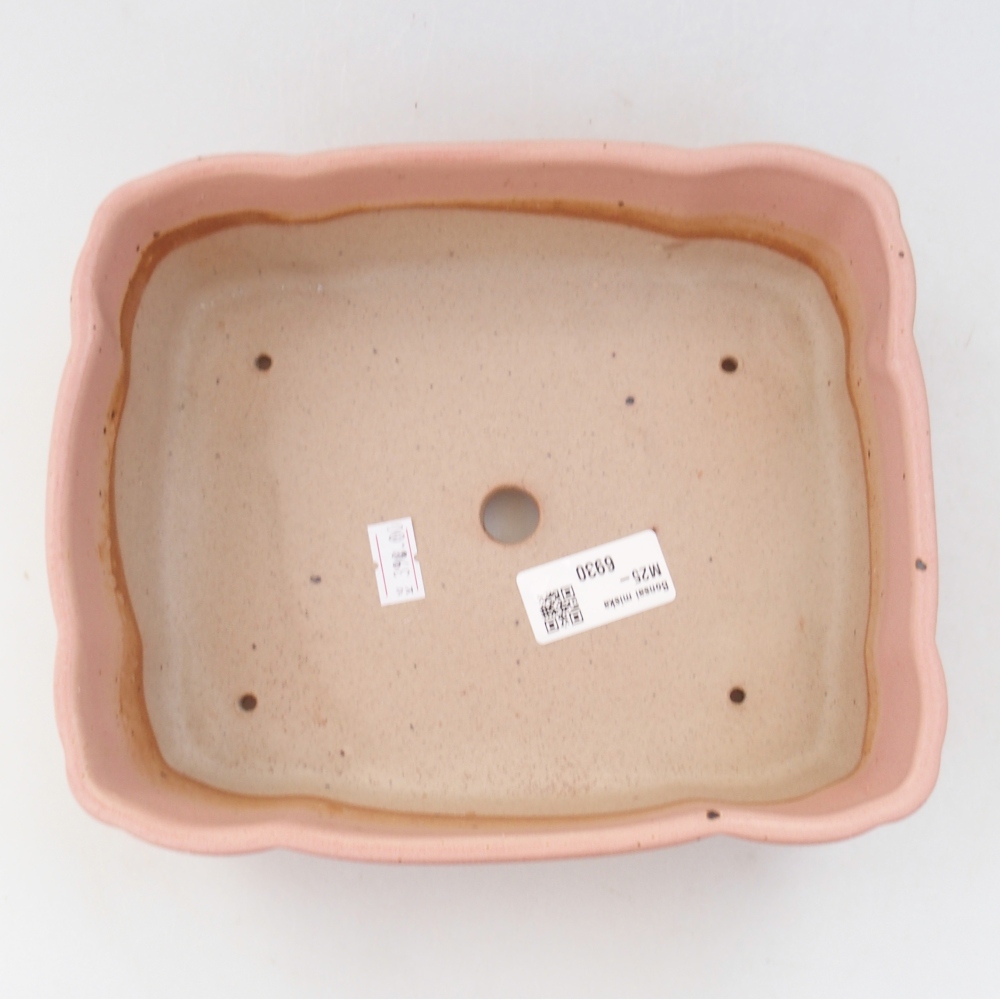 Ceramic bonsai bowl 20,5 x 17 x 7 cm, pink