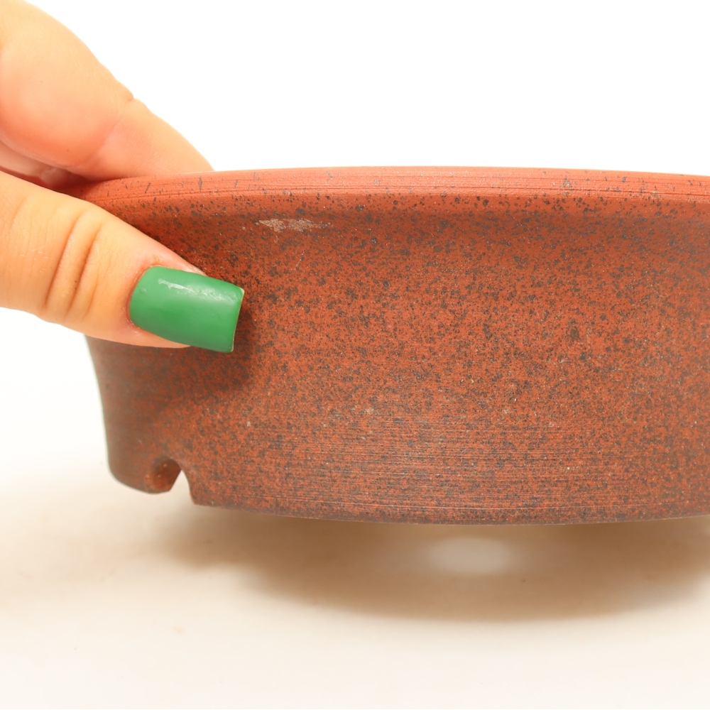 Ceramic Shell  19 x 19 x 5.5 cm, brick red