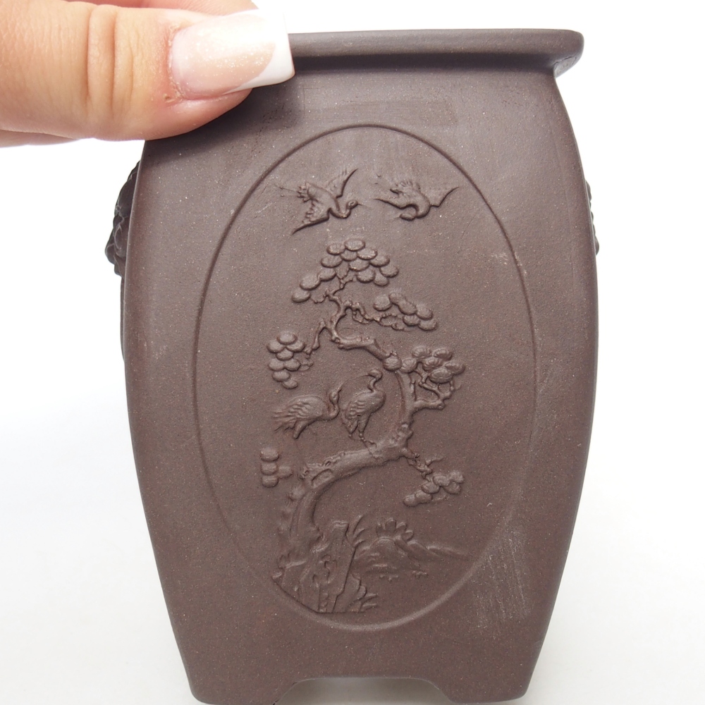Bowl 8 x 8 x 12 cm brown