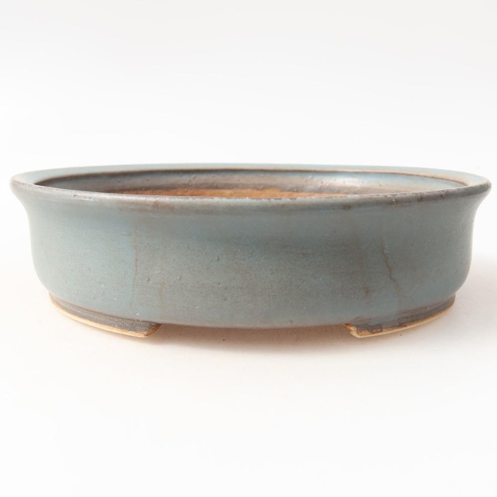 Ceramic bonsai bowl 17,5 x 16 x 4,5 cm, colour blue