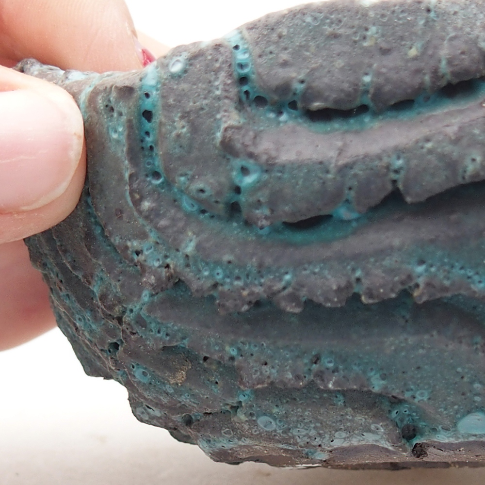 Ceramic Shell 9 x 8,5 x 4,5 cm , colour blue