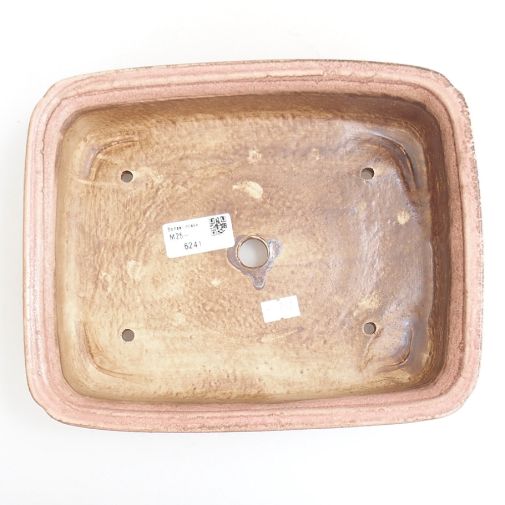 Ceramic bonsai bowl 24,5 x 19 x 7 cm, pink