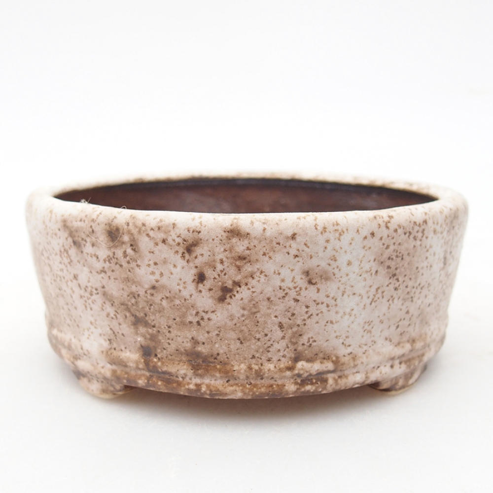 Ceramic bonsai bowl 9 x 9 x 3,5 cm, color beige