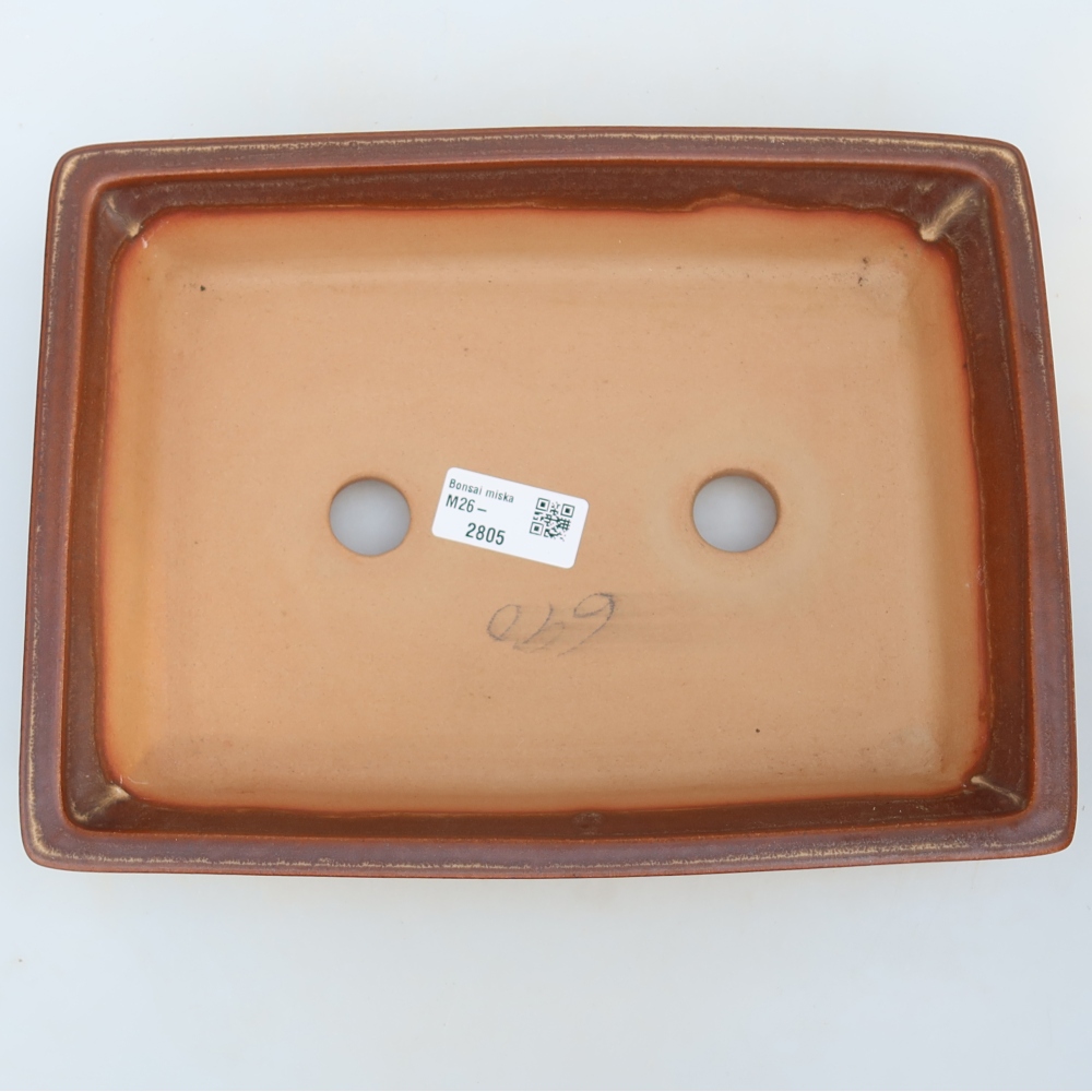 Ceramic Bowl  26 x 20 x 5 cm, brown