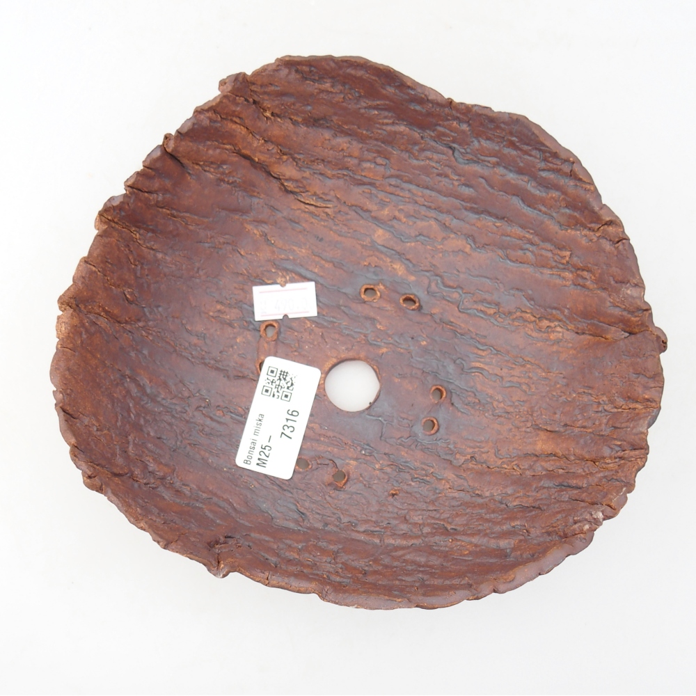 Ceramic Shell 18,5 x 17,5 x 6 cm , colour brown