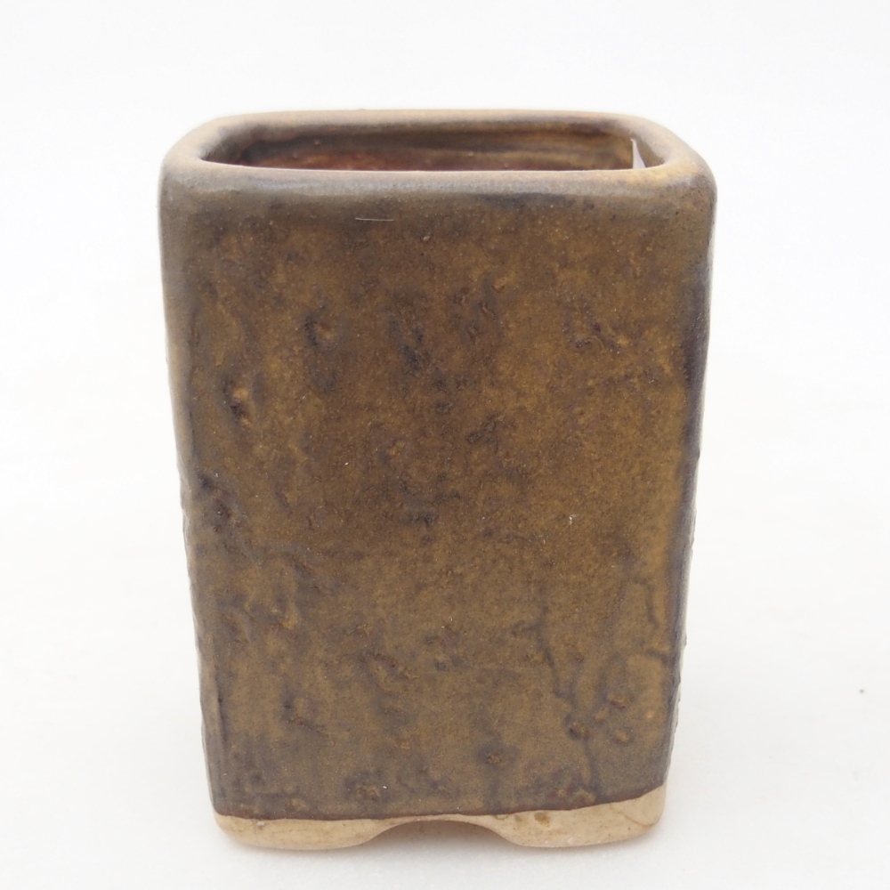 Ceramic bonsai bowl 5 x 5 x 6,5 cm, brown