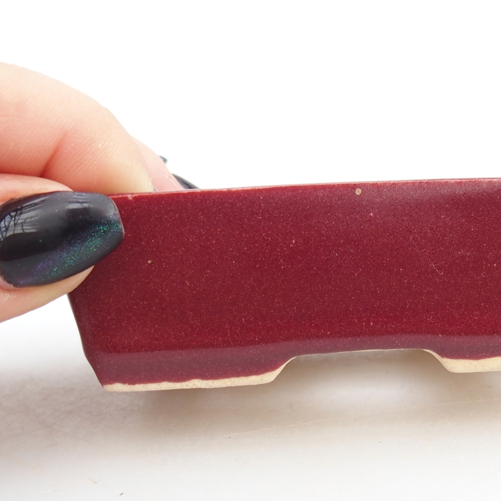Mini bonsai bowl 8 x 6 x 2,5 cm, burgundy