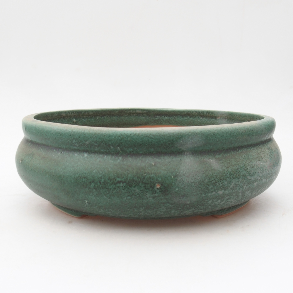 Ceramic bonsai bowl 24 x 24 x 8 cm, green