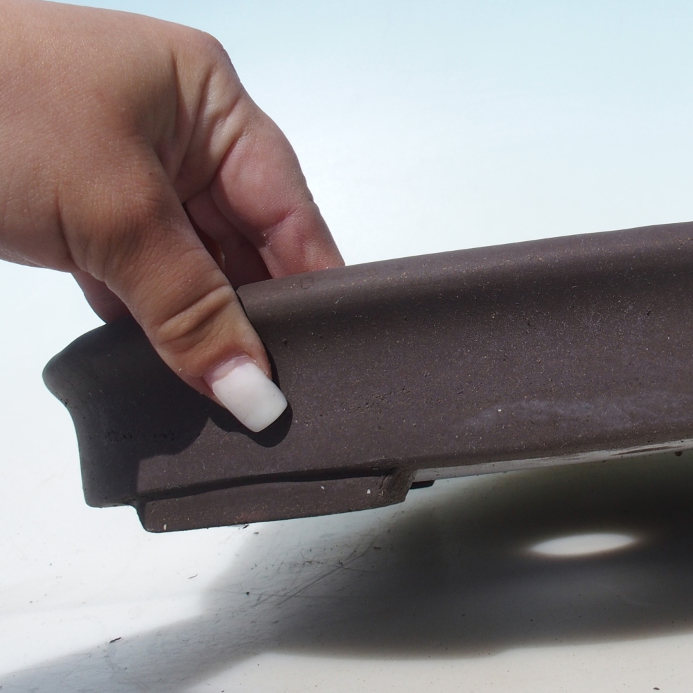 Bonsai bowl 38 x 21 x 5 cm birch brown