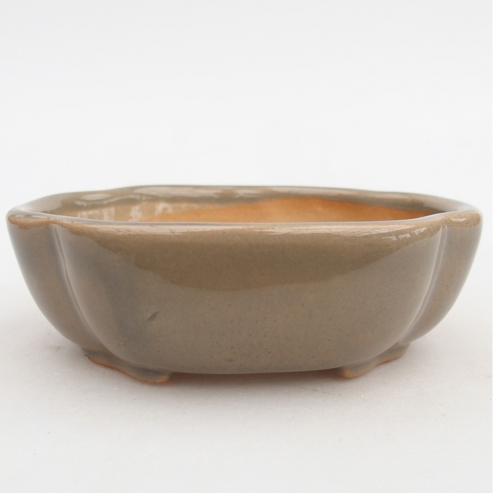 Ceramic bonsai bowl 10,5 x 9 x 3,5 cm, grey