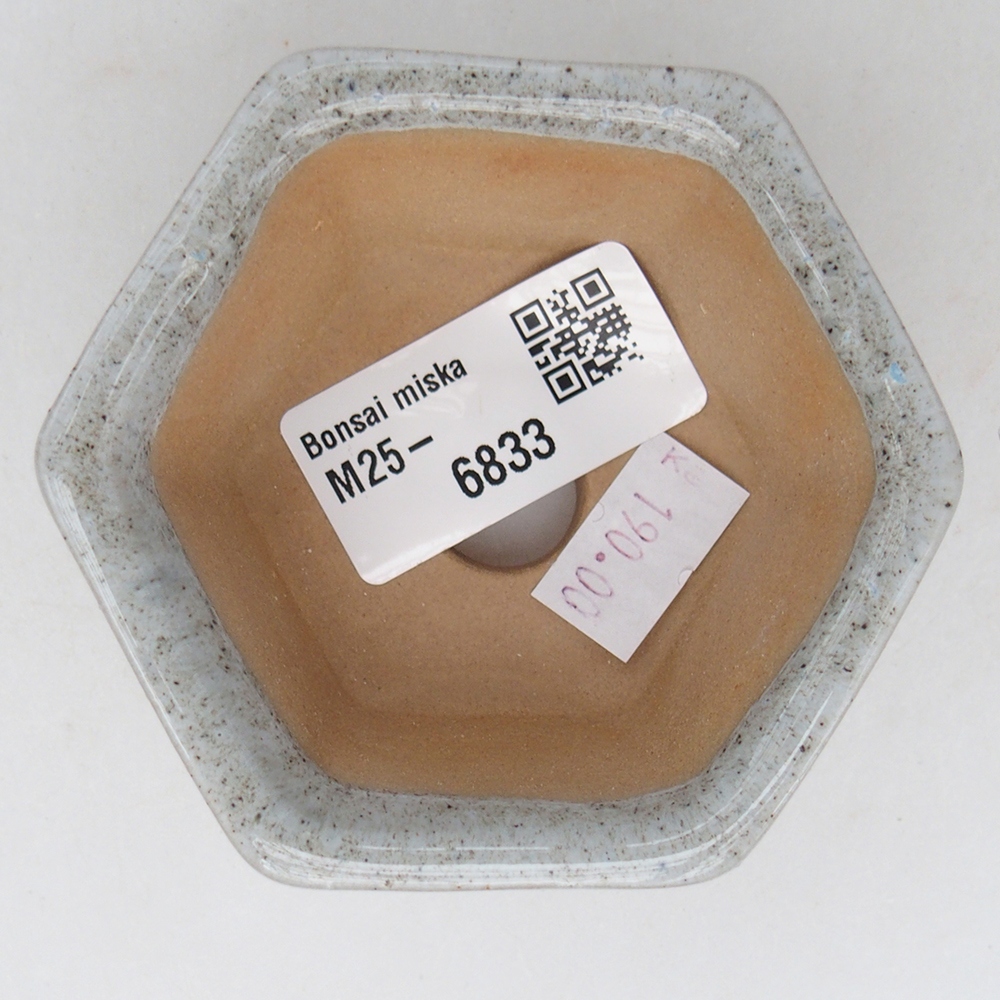 Ceramic bonsai bowl 7,5 x 7 x 4 cm, grey