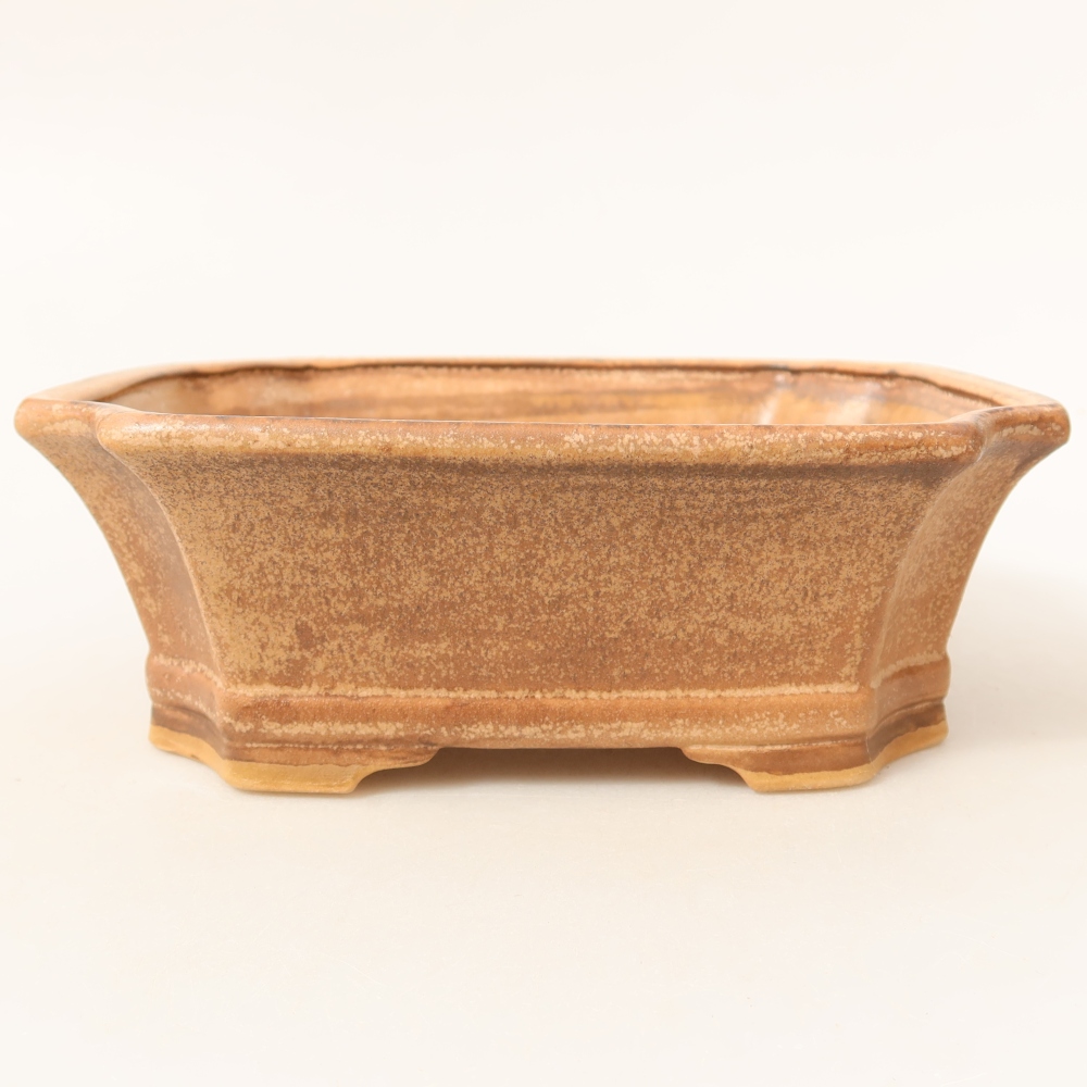 Ceramic bonsai pot, 18 x 15 x 6 cm, pink