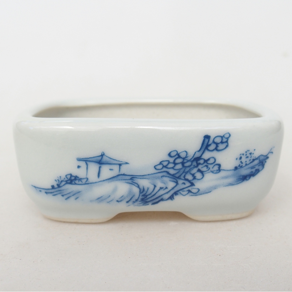 Mini bonsai bowl 8 x 6 x 3 cm, white