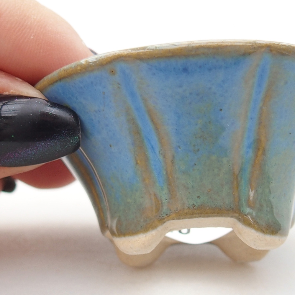 Mini bonsai bowl 5,5 x 5,5 x 2,5 cm, colour blue