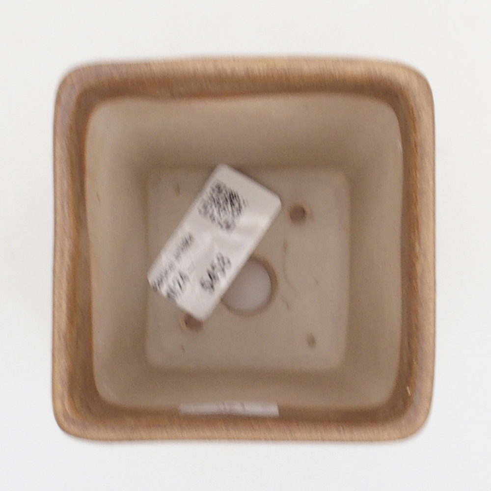 Ceramic bonsai bowl 8 x 8 x 10,5 cm, color brown