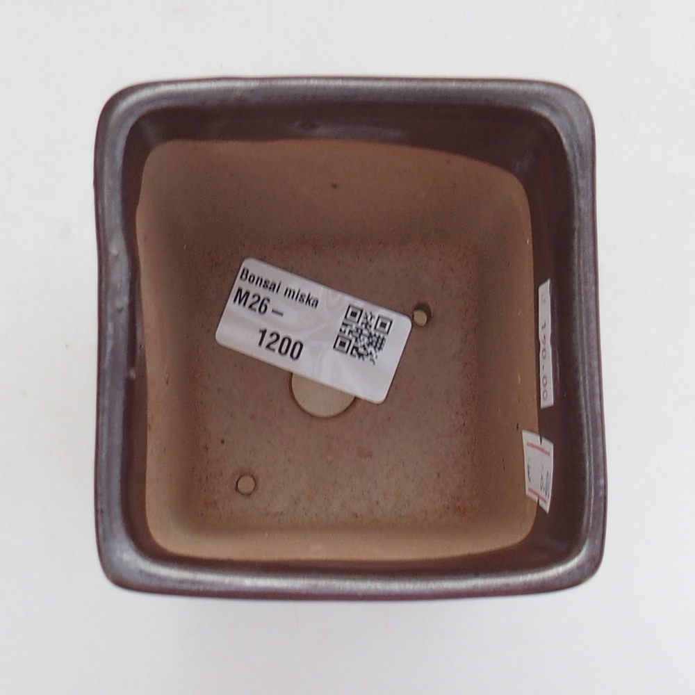 Ceramic bonsai bowl 8,5 x 8,5 x 11 cm, brown