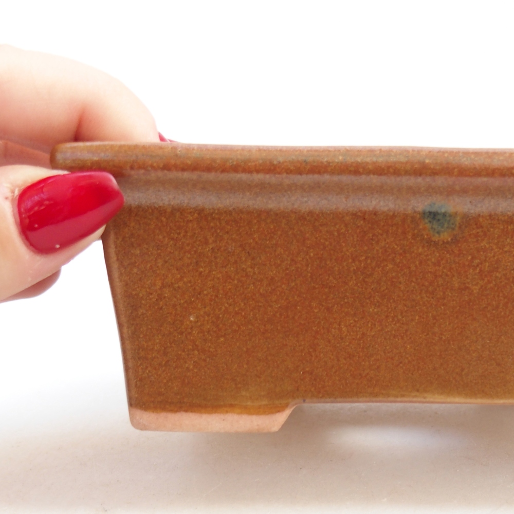 Ceramic bonsai bowl 11,5 x 9 x 4,5 cm, brown