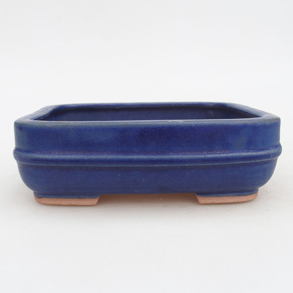 Ceramic bonsai bowl 14,5 x 12,5 x 4,5 cm, colour blue