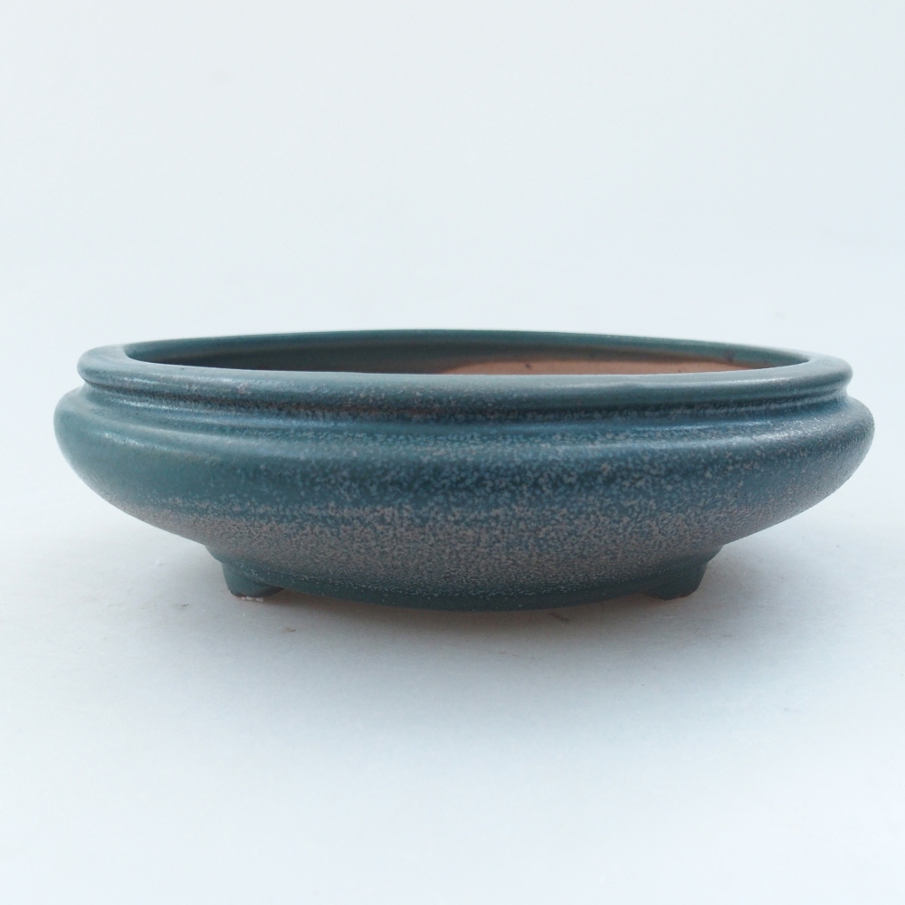 Ceramic bonsai bowl 15 x 15 x 5 cm, colour blue