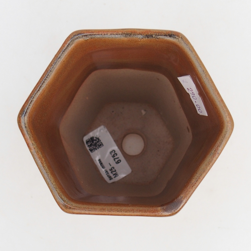 Ceramic bonsai bowl 10 x 8,5 x 14,5 cm, brown