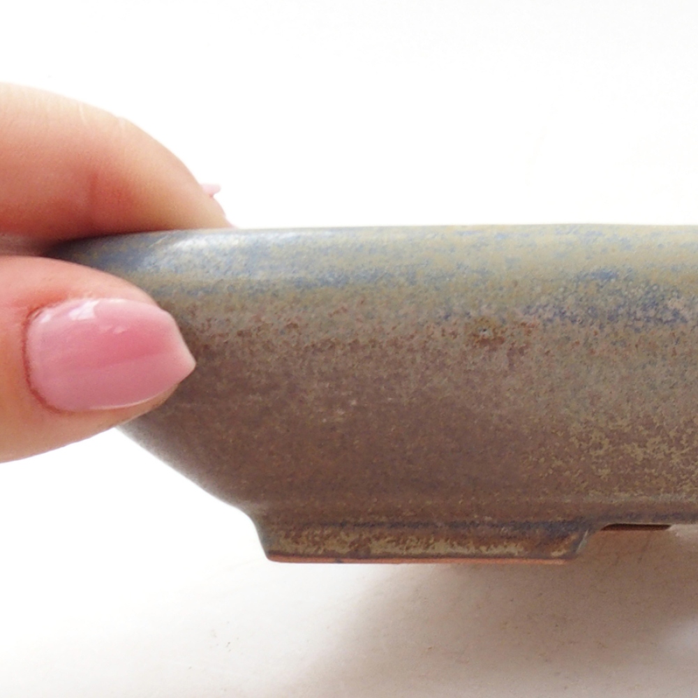 Ceramic bonsai bowl 17 x 13,5 x 3,5 cm, color blue