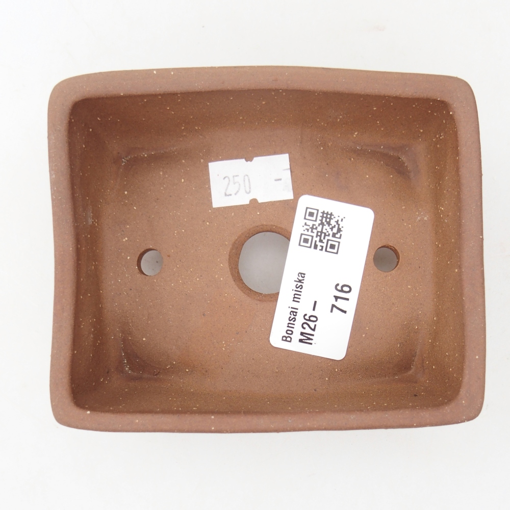 Ceramic bonsai bowl 10 x 8 x 4 cm, brown