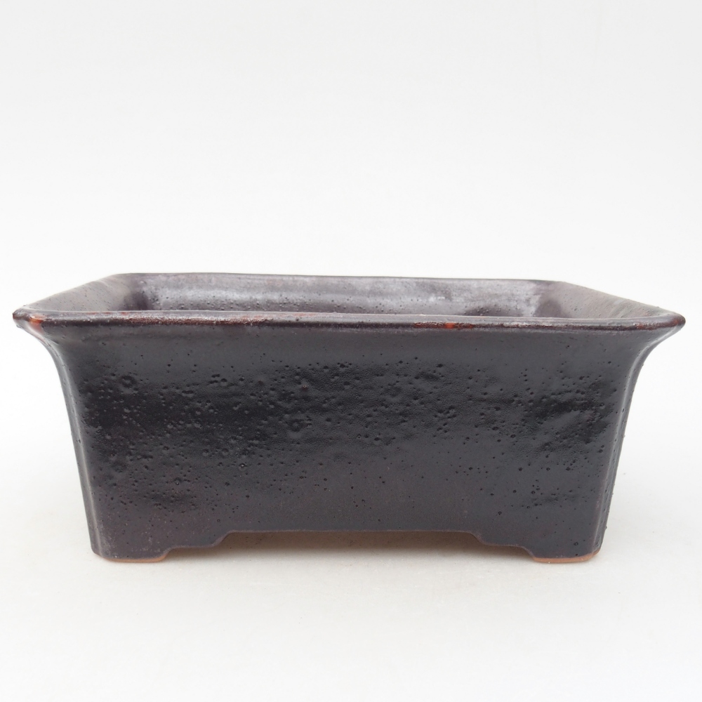 Ceramic bonsai bowl 18 x 14 x 7 cm, brown