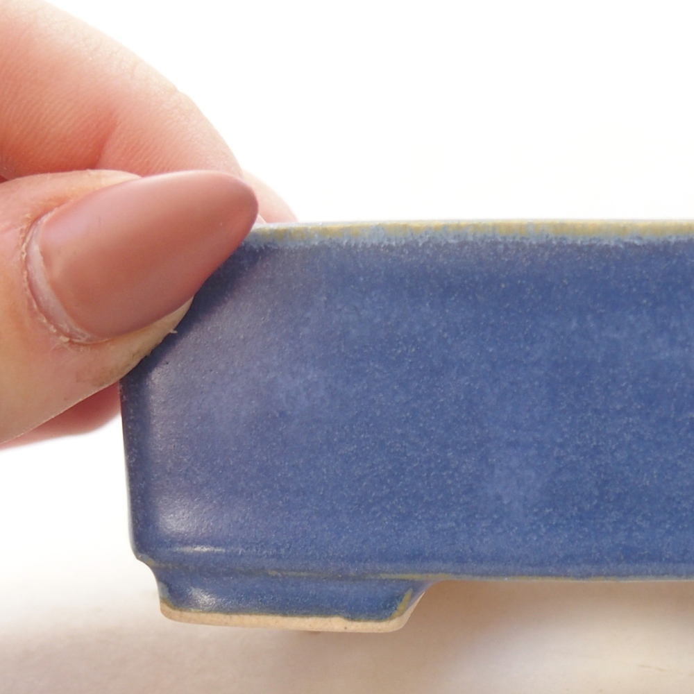 Ceramic bonsai bowl 8,5 x 7 x 3,5 cm, colour blue
