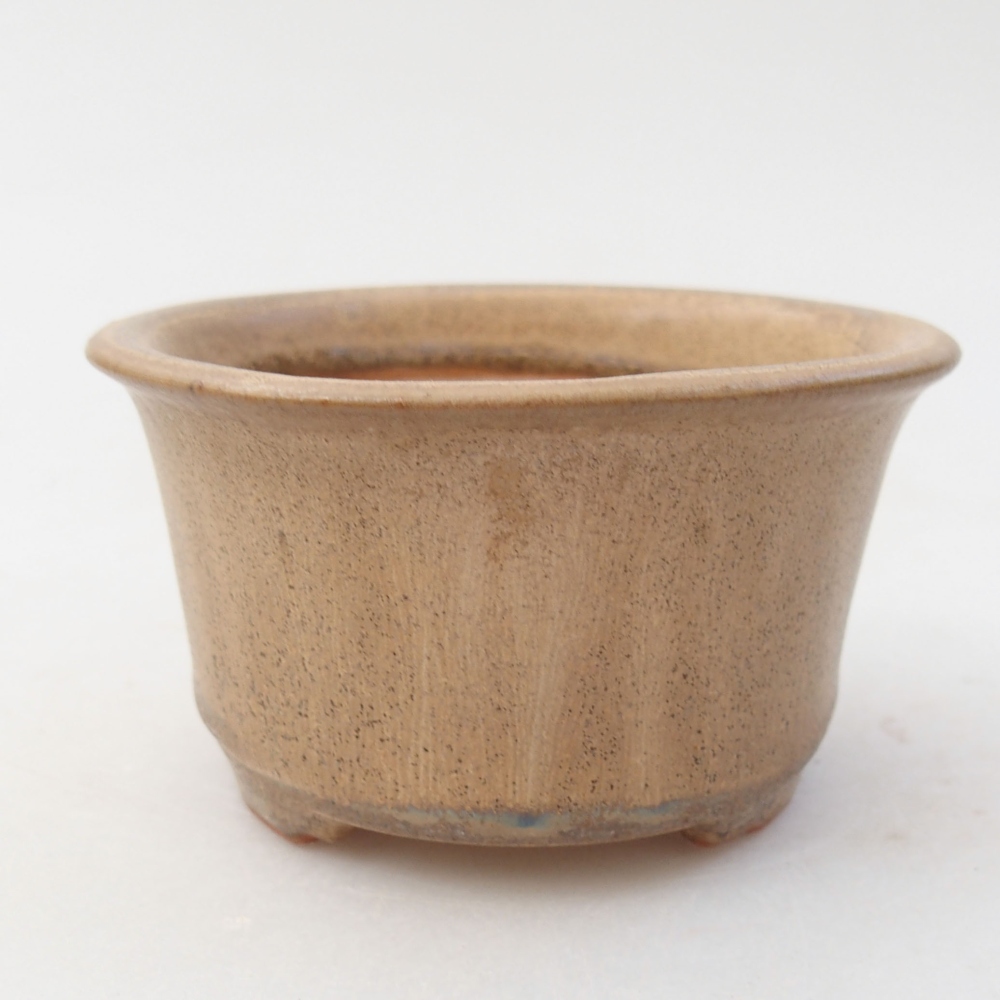 Ceramic bonsai bowl 9 x 9 x 5 cm, color beige