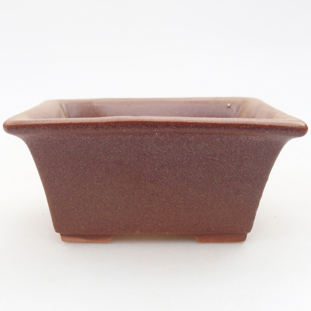 Ceramic bonsai bowl 8 x 6 x 4 cm, burgundy