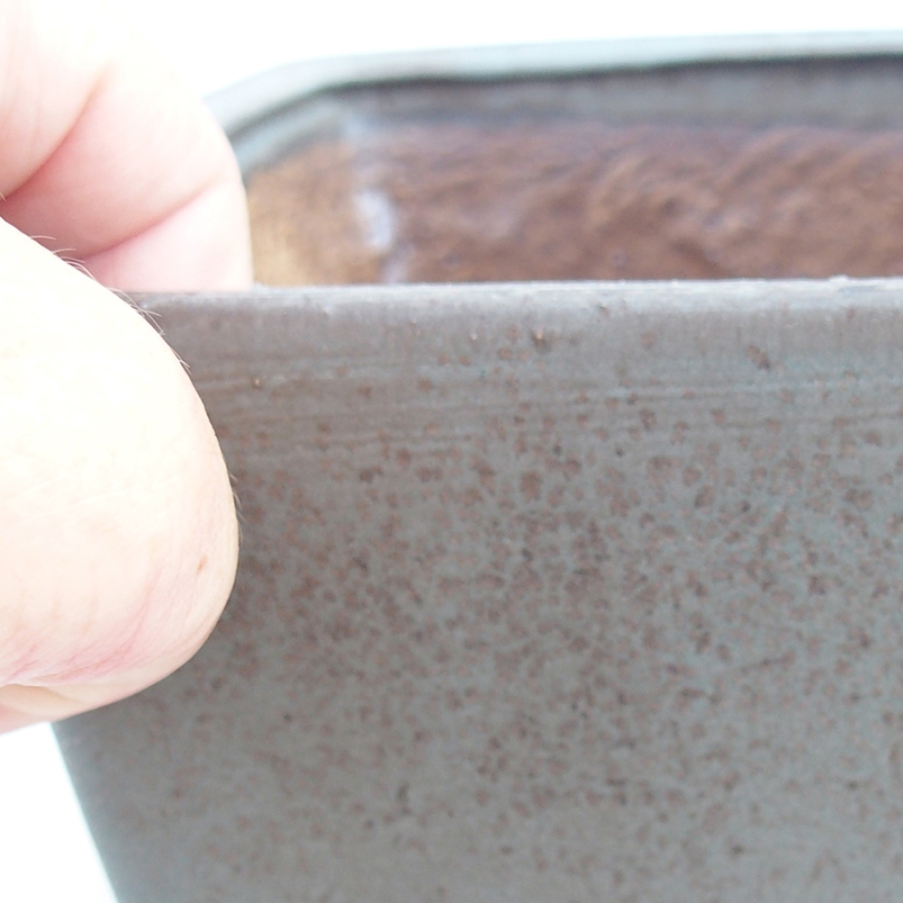 Ceramic bonsai bowl 15 x 15 x 9,5 cm, color blau