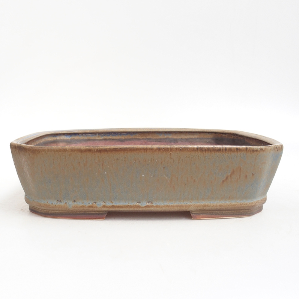 Ceramic bonsai bowl  24,5 x 21 x 6  cm, color  blue