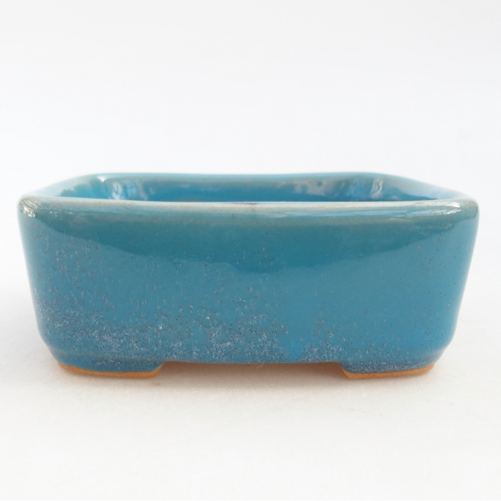 Ceramic bonsai bowl 9,5 x 8 x 3,5 cm, colour blue