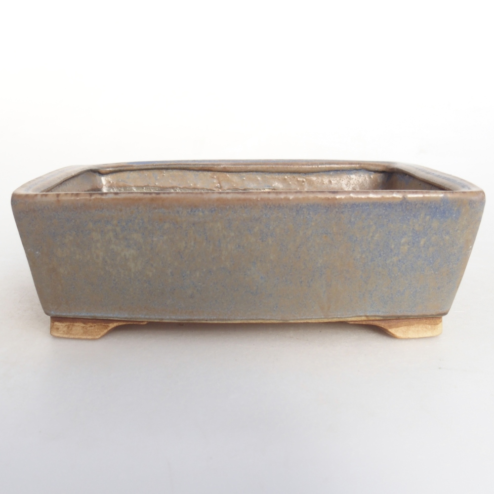 Ceramic bonsai bowl 9 x 9 x 3,5 cm, colour blue